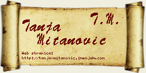 Tanja Mitanović vizit kartica